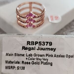 Ring, New, Never Worn. Pink Azalea Opal